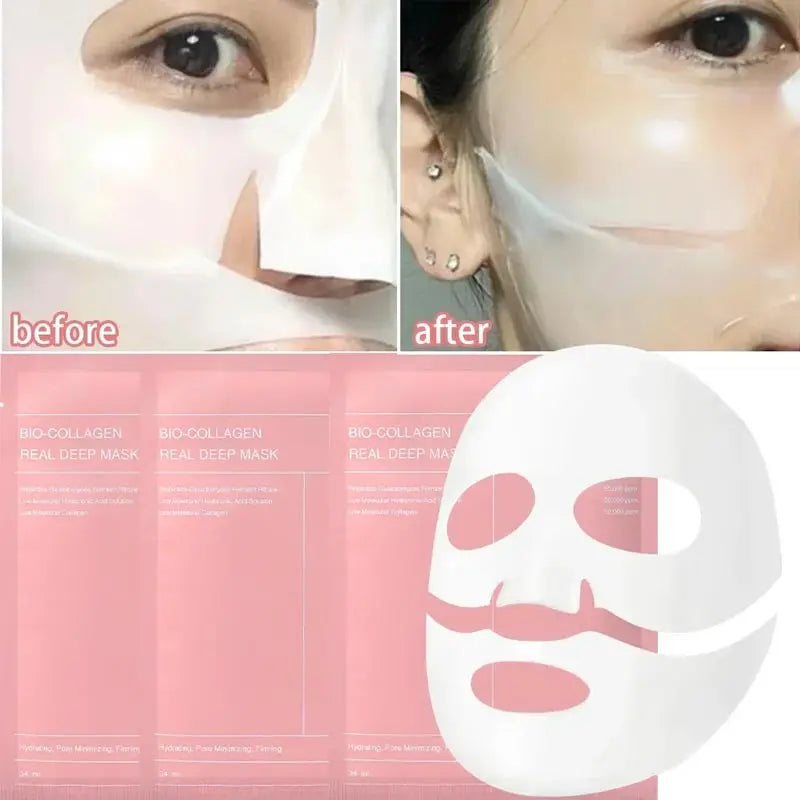 Collagen Face Mask Shrink Refreshing Brightening Face Skin Care